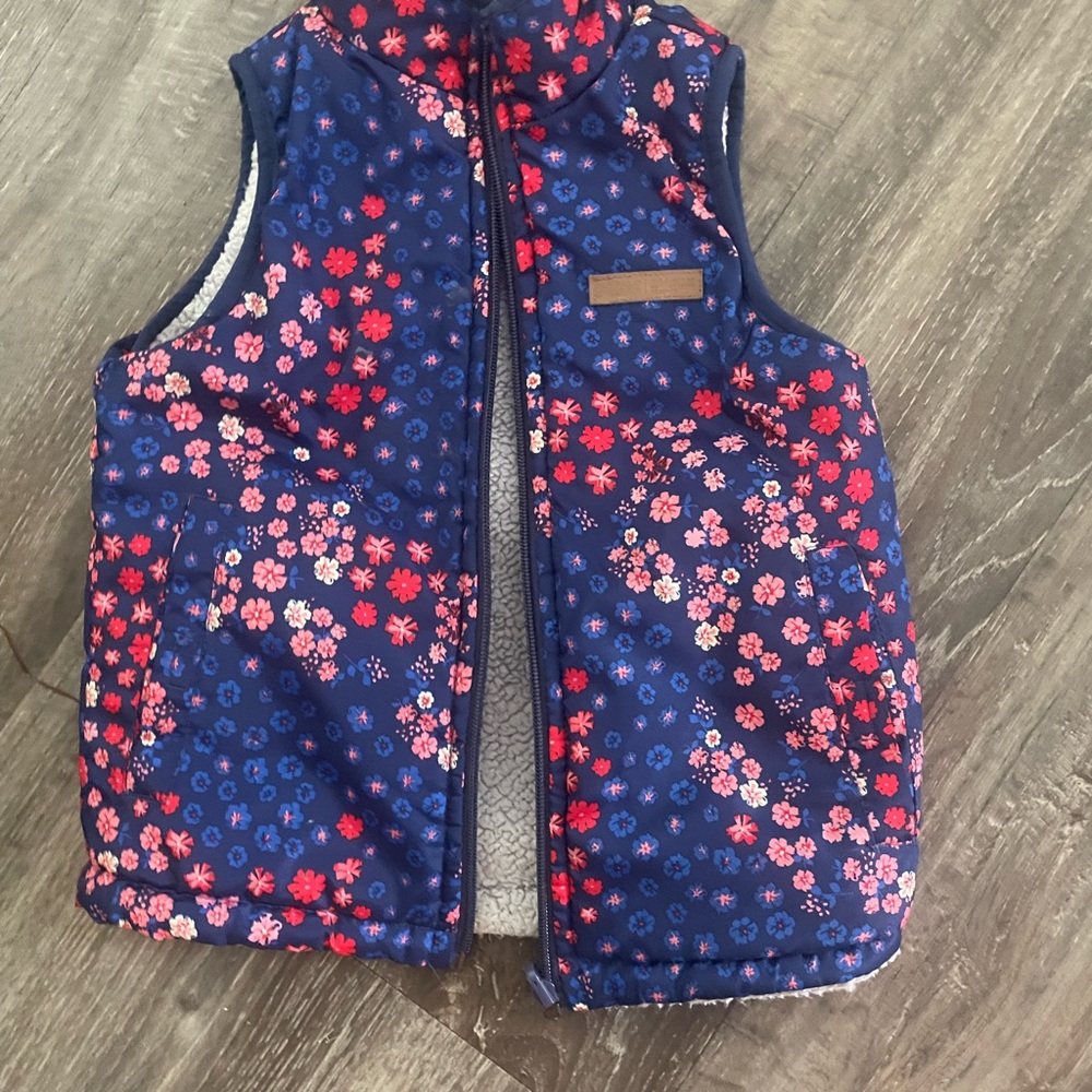 Buffalo David Bitton Kids Floral Vest - Navy and Red